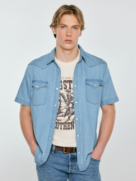 Pánska košeľa  SHORT SLEEVE WESTERN 267